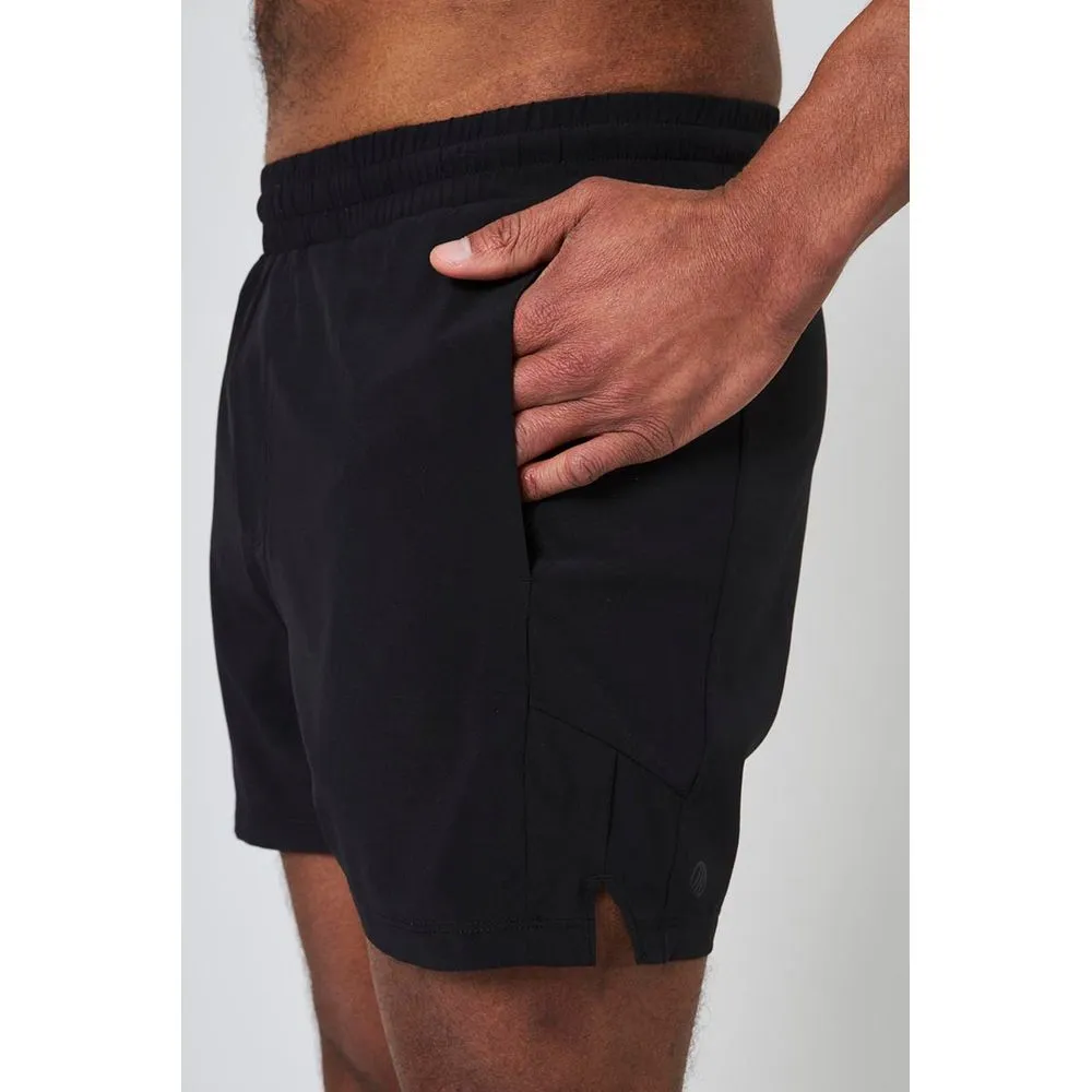 Mens Stride Sweat Swim Short with Liner 5" - Black