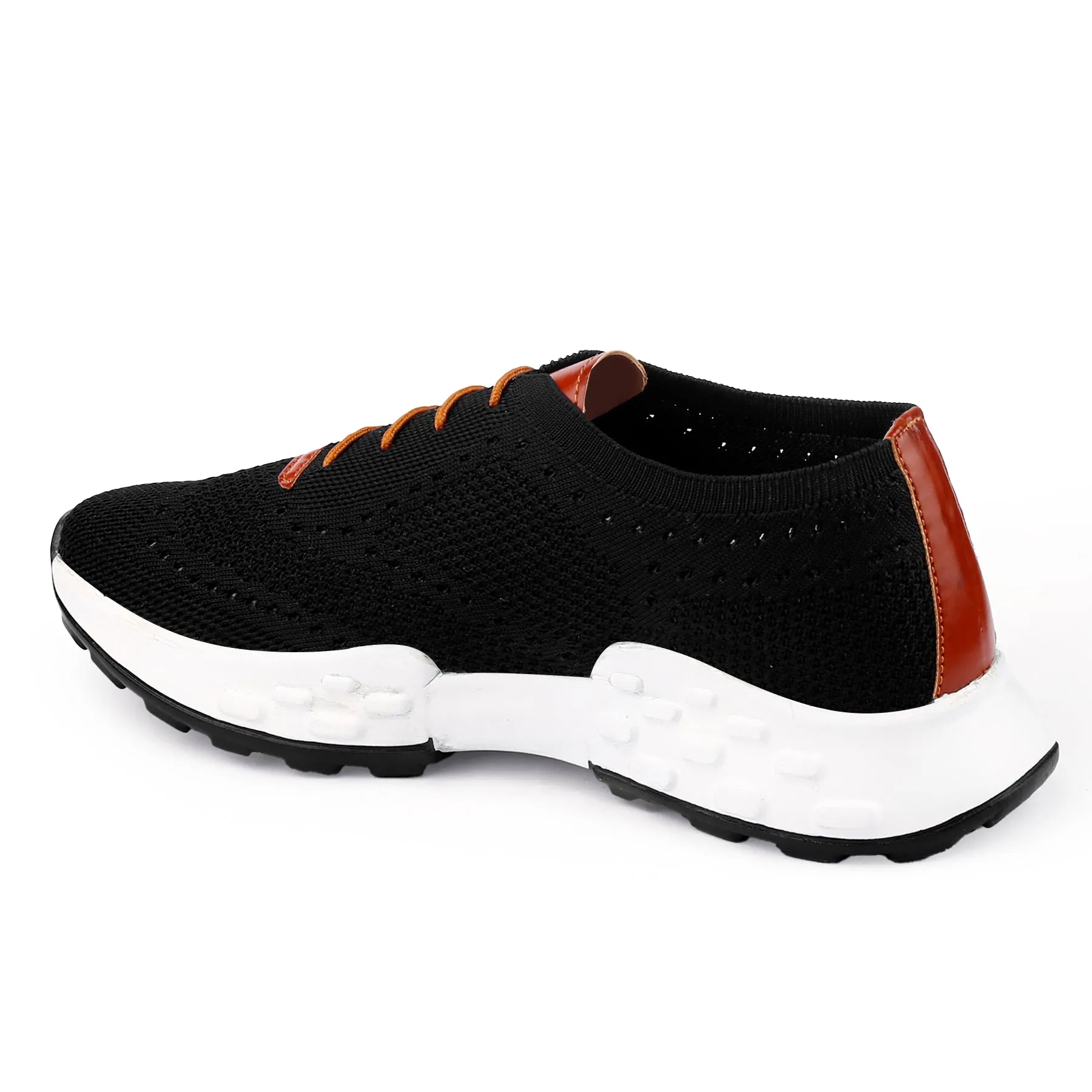 Men's Stylish Breathable Knitted Casual Sports Lace-Up Shoes