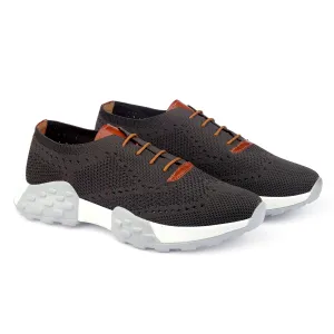 Men's Stylish Breathable Knitted Casual Sports Lace-Up Shoes