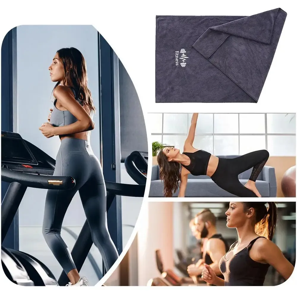 Microfiber Gym Towel Set for Sports Fitness, Yoga, Workout