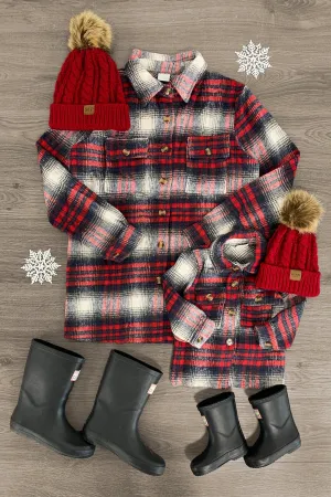 Mom & Me - Black & Red Plaid Jacket