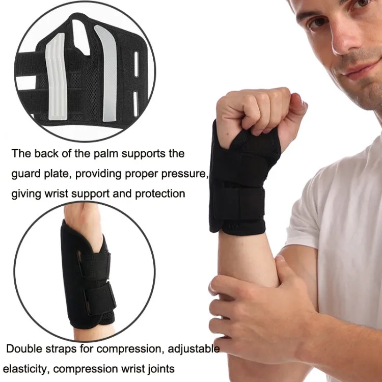 Mouse Tendon Sheath Compression Support Breathable Wrist Guard, Specification: Left Hand S / M(Silver Gray)