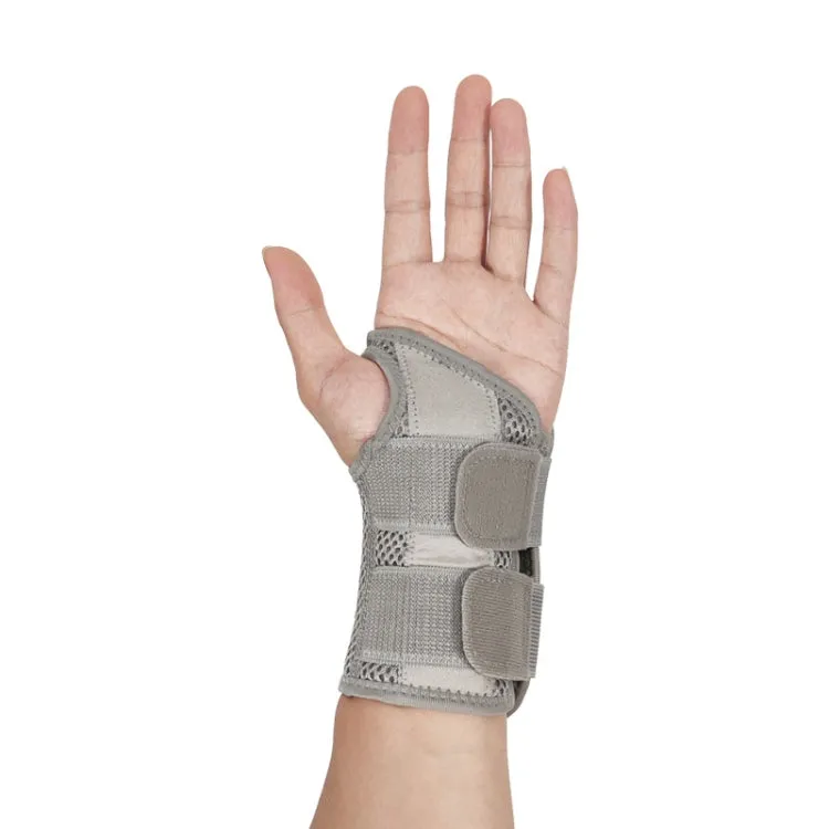 Mouse Tendon Sheath Compression Support Breathable Wrist Guard, Specification: Left Hand S / M(Silver Gray)