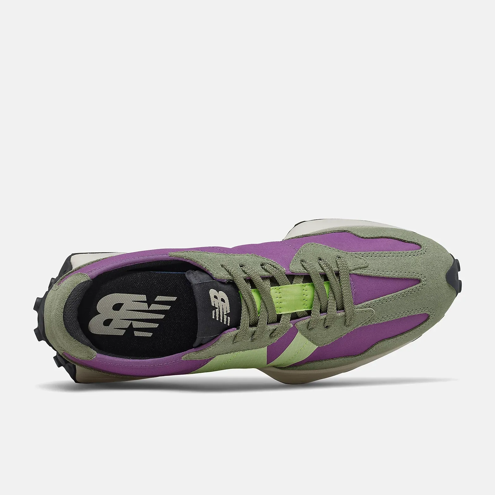 New Balance Men's 327 Shoes - Sour Grape / Bleached Lime Glo