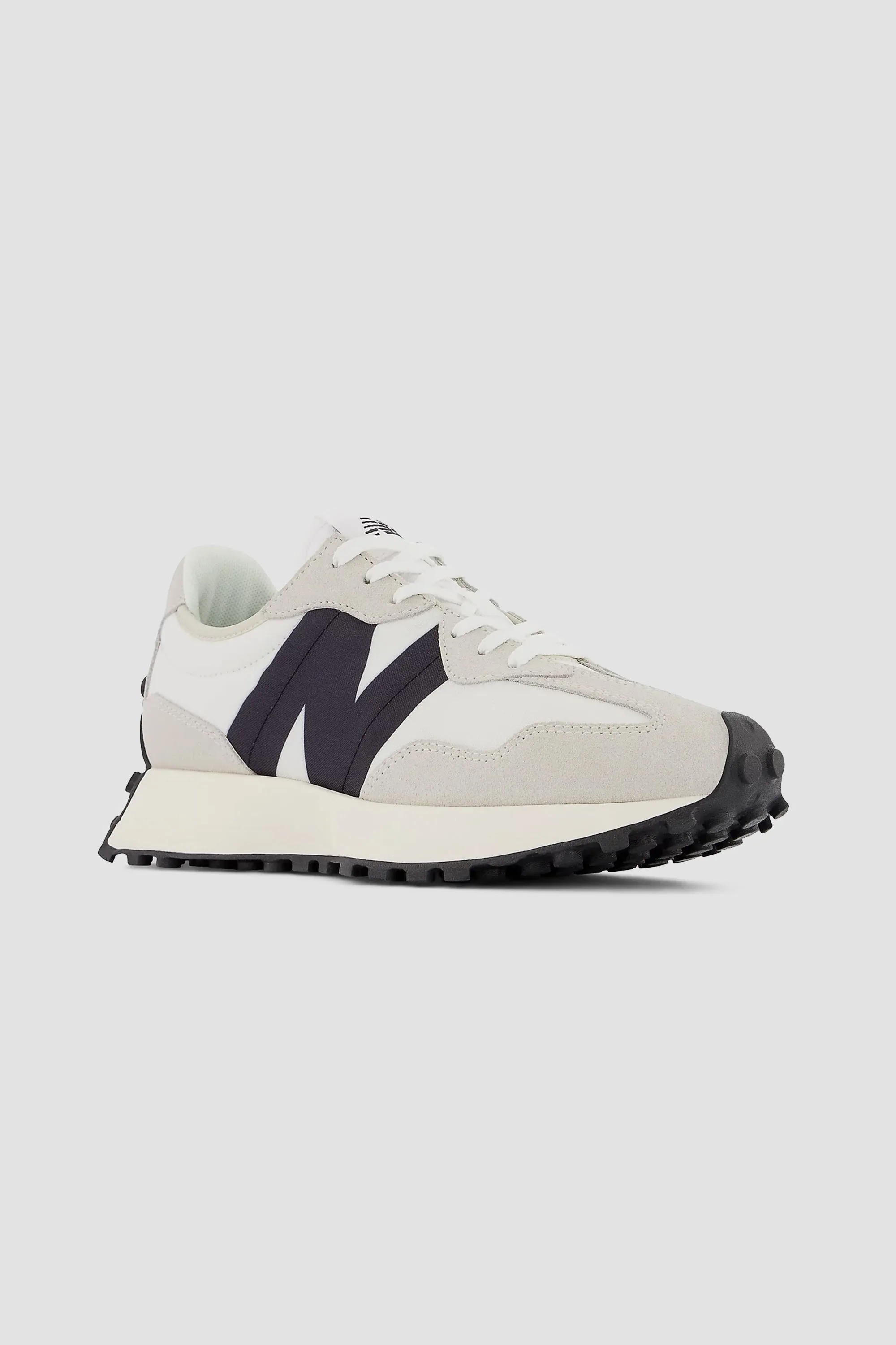 New Balance Men's 327 Sneaker in Sea Salt with Black