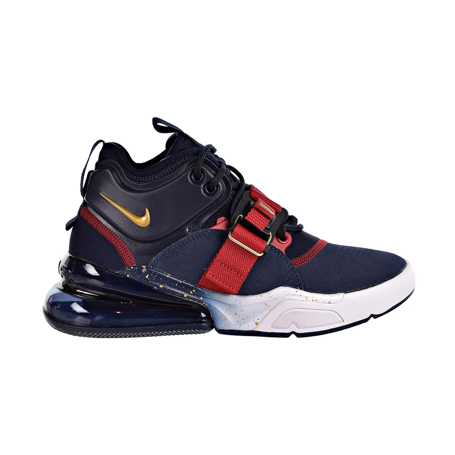 Nike Air Force 270 Big Kids Shoes Obsidian/Metallic Gold/Gym Red