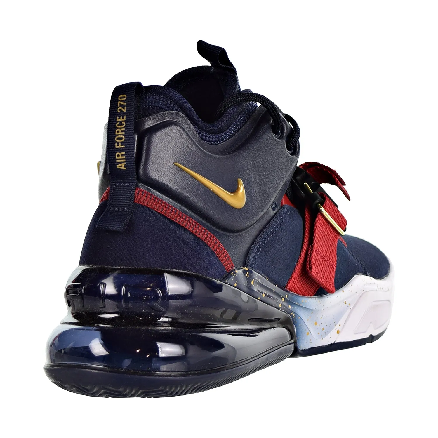 Nike Air Force 270 Big Kids Shoes Obsidian/Metallic Gold/Gym Red