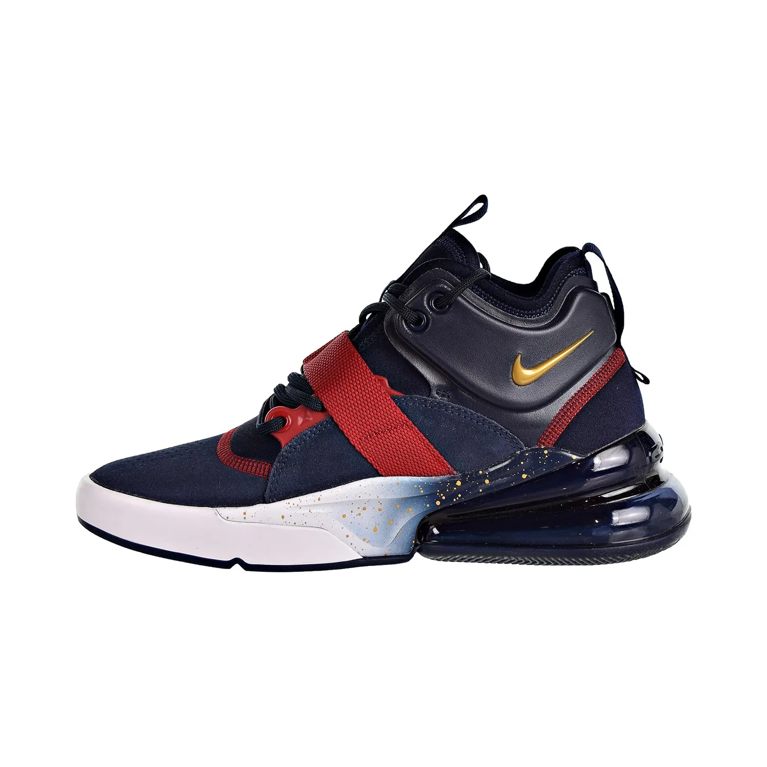 Nike Air Force 270 Big Kids Shoes Obsidian/Metallic Gold/Gym Red