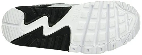 Nike Air Max 90 Letter Big Kids Style Shoes : 833412, White/Black/Platinum, 6.5