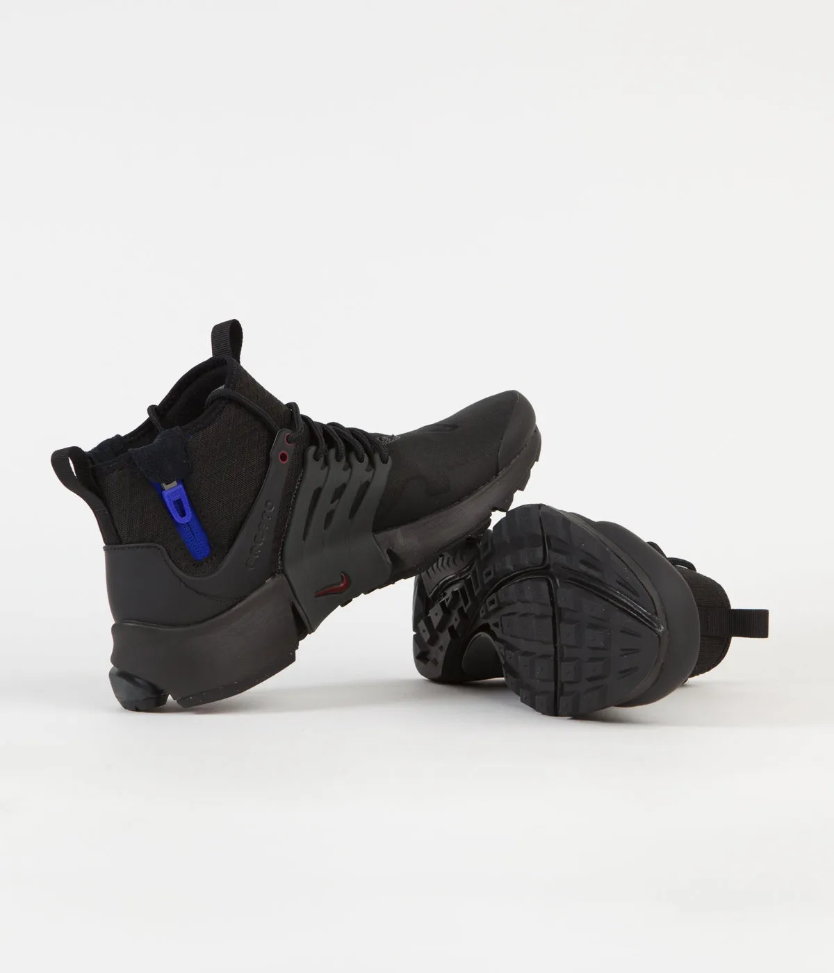 Nike Air Presto Mid Utility Shoes - Black / Team Red - Anthracite - Racer Blue