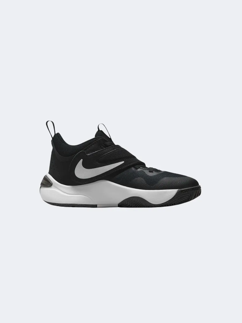 Nike Team Hustle Grade-Boy Basketball Shoes Black/White