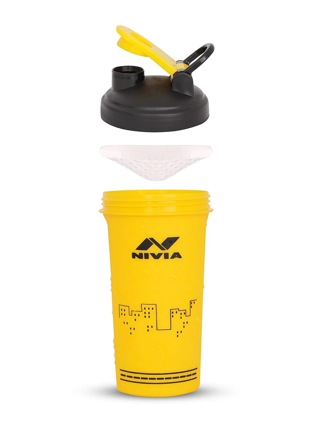 Nivia Street Sports 750 ml Shaker, Plastic, Yellow