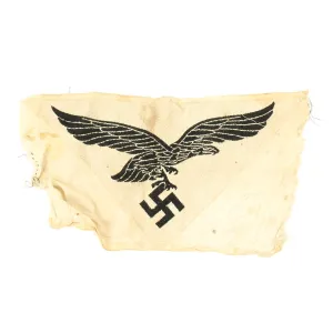 Original German WWII Luftwaffe Sports Shirt Eagle Insignia for M35 Sport Shirt - Unissued