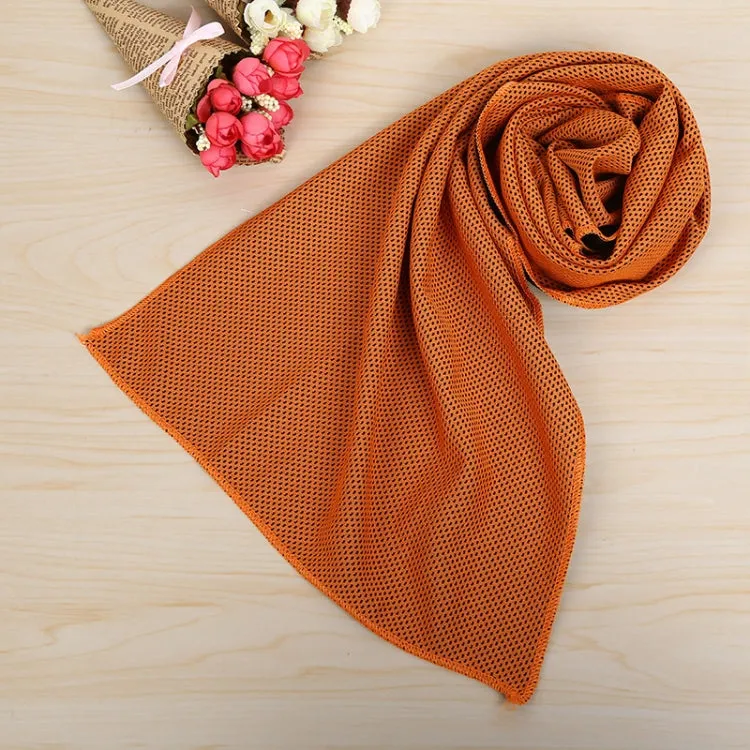 Outdoor Sports Portable Cold Feeling Prevent Heatstroke Ice Towel, Size: 30*80cm(Orange)