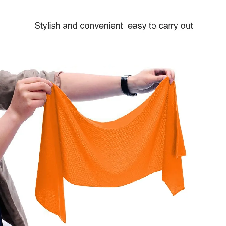 Outdoor Sports Portable Cold Feeling Prevent Heatstroke Ice Towel, Size: 30*80cm(Orange)