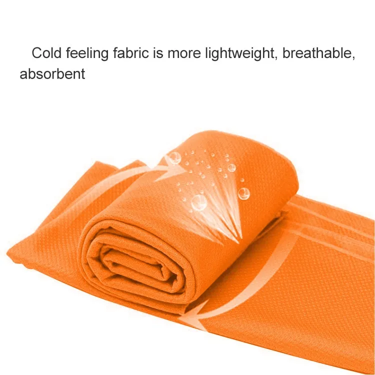 Outdoor Sports Portable Cold Feeling Prevent Heatstroke Ice Towel, Size: 30*80cm(Orange)