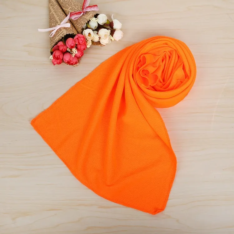 Outdoor Sports Portable Cold Feeling Prevent Heatstroke Ice Towel, Size: 30*80cm(Orange)