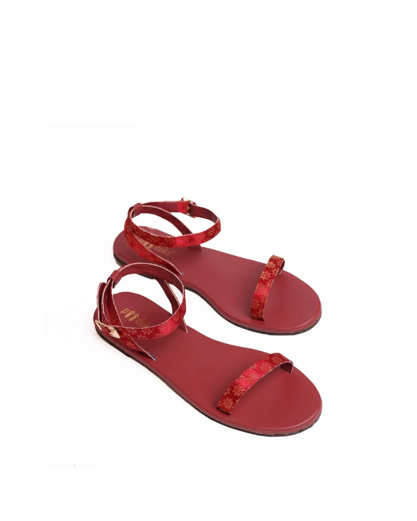 Paaduks Heti Red | Multi Occasion Wear Sandals for Women