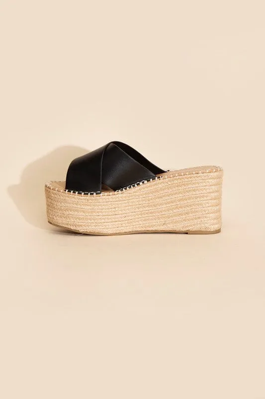 PARTNER-S RAFFIA PLATFORM SLIDES