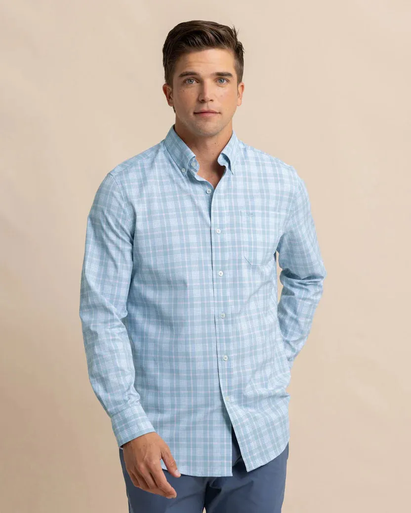 Primrose Plaid Sportshirt (Subdued Blue)