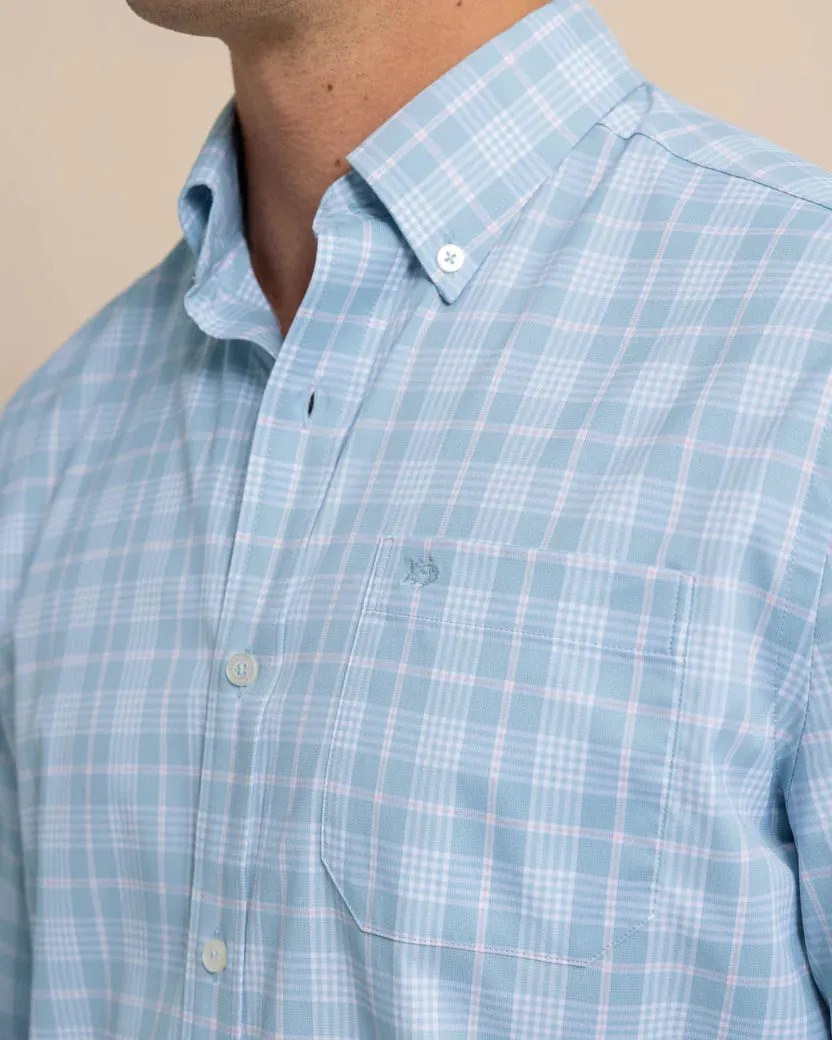 Primrose Plaid Sportshirt (Subdued Blue)