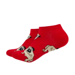 Pug Printed Ankle Socks