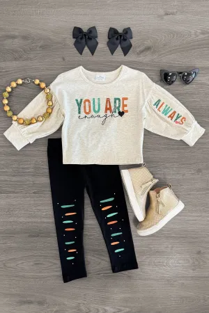 "You Are Enough... Always" Legging Set