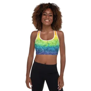 Rainbow Padded Sports Bra