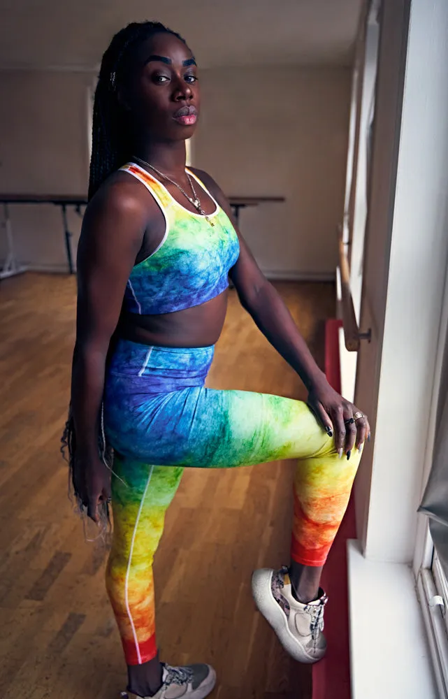 Rainbow Padded Sports Bra