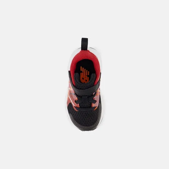 Rave Run v2 Kid's Athletic Trainer - Black with True Red and Blaze Orange