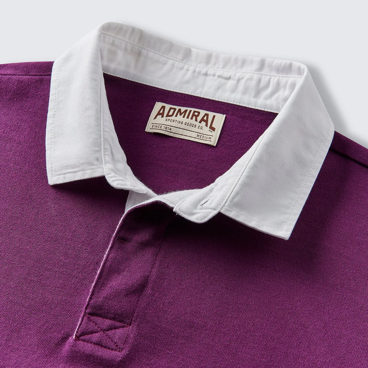 Rendell Rugby Shirt - Claret Plum with Band Stripe