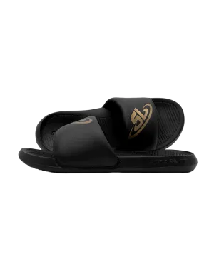 ScrapLife Sport Slides - Black With Gold Logo Wrestling Shoes