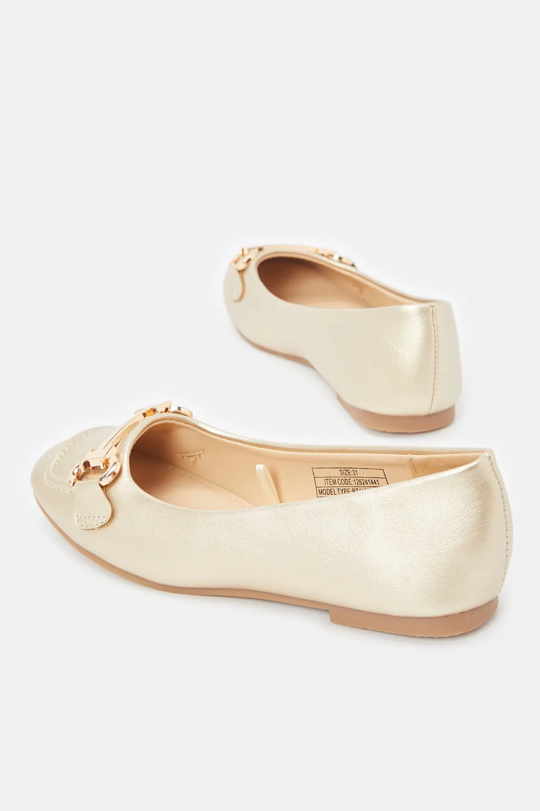 Senior Girls Gold Embellished Ballerina