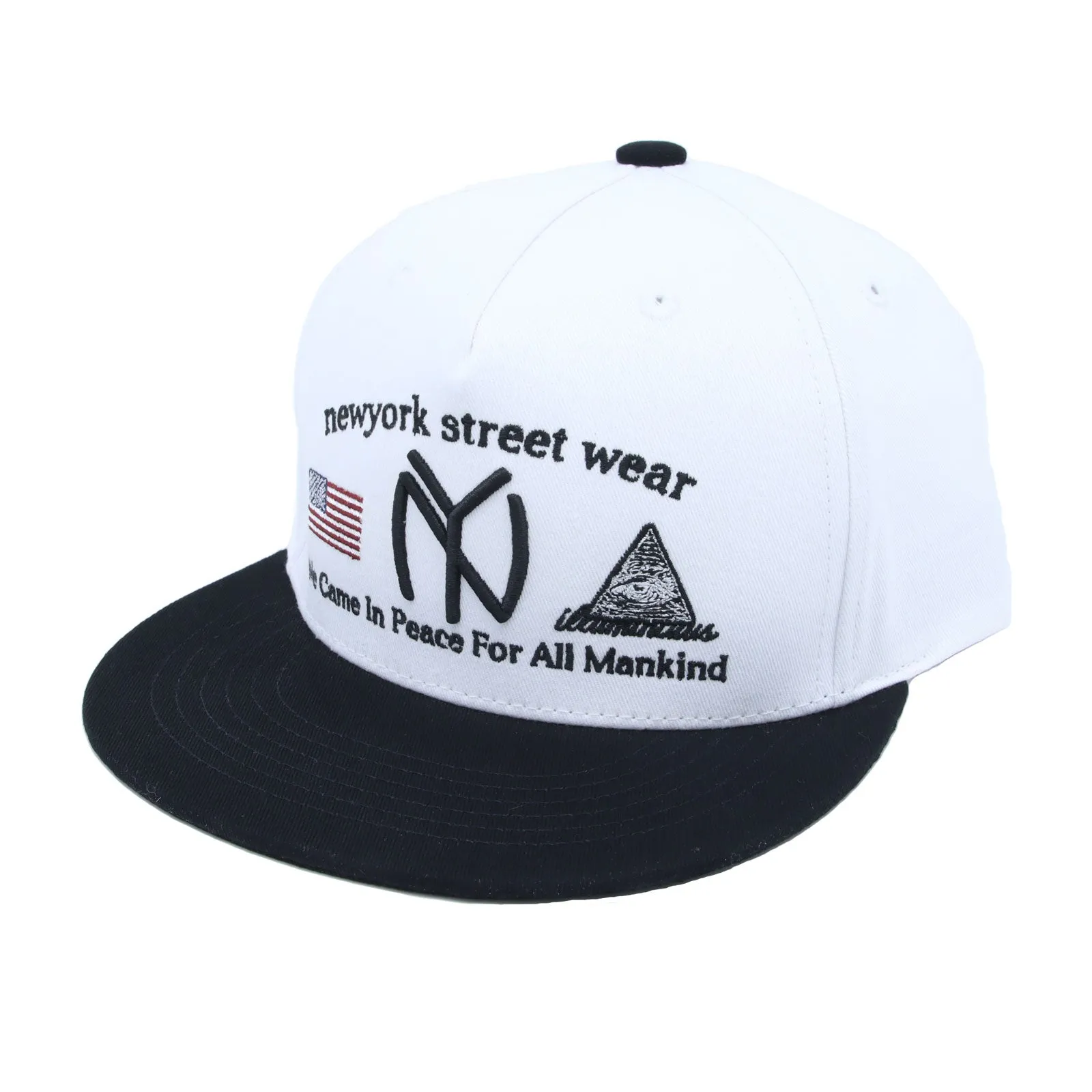 Snapback Hat New York USA Flag Illuminati Embroidery Hiphop Baseball Cap TR21386