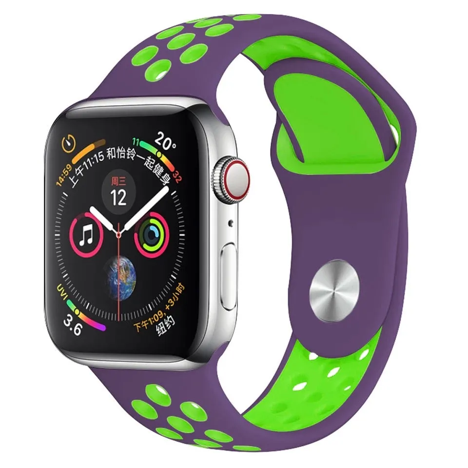 Sport Silicone Band For Apple Watch Multiple Colors Available