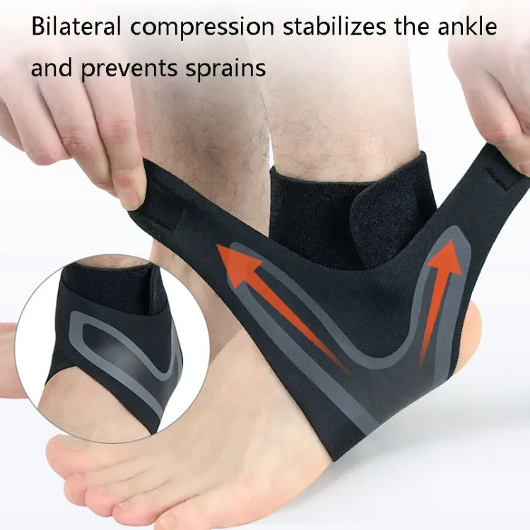 Sports Compression Anti-Sprain Ankle Guard Outdoor Basketball Football Climbing Protective Gear, Specification: XL, Right Foot (Black Red)