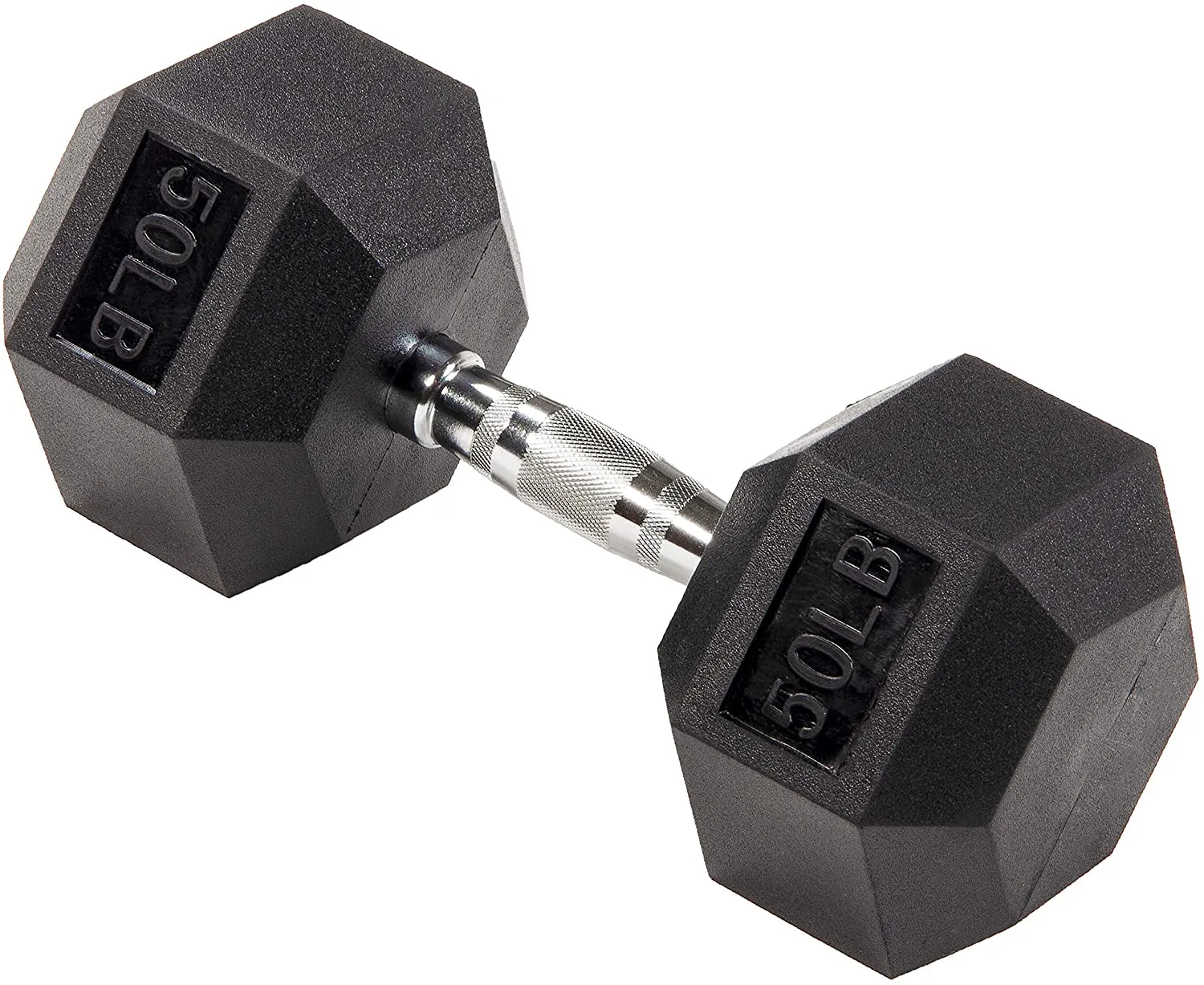 Sporzon! Rubber Encased Hex Dumbbell in Pairs or Singles