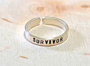 Sterling Silver Cancer Survivor Toe Ring