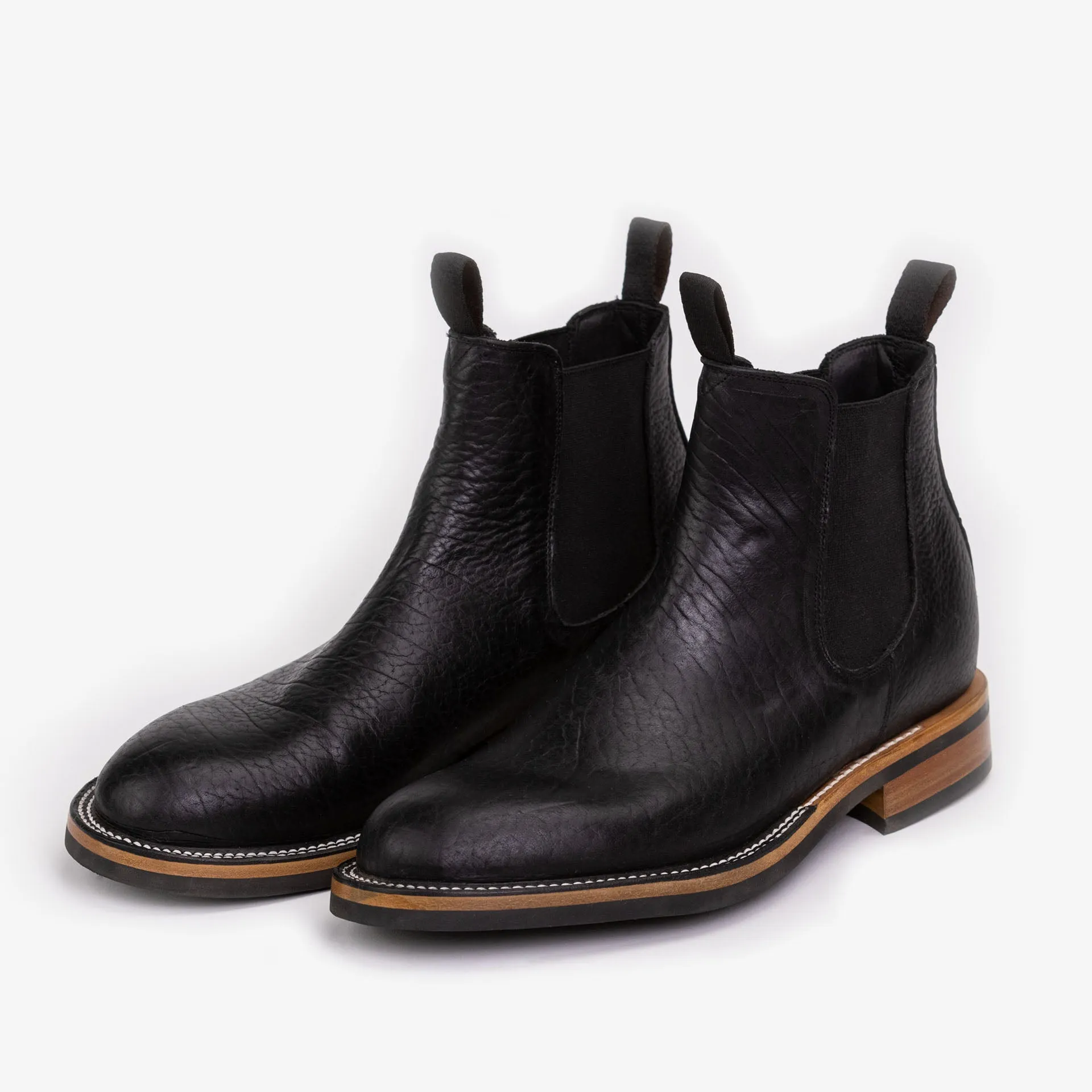 Stitchdown Legion Boot in Black Bison