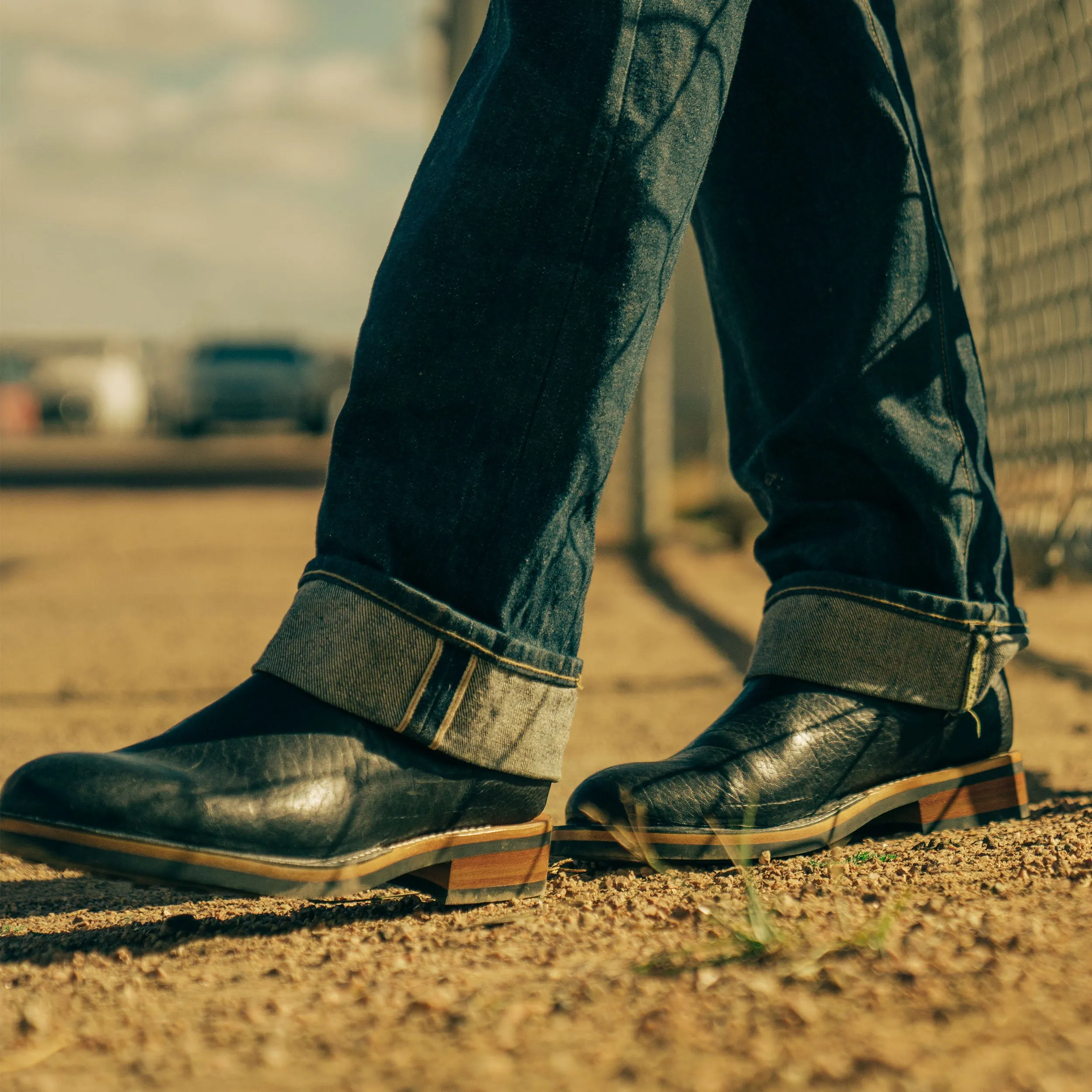 Stitchdown Legion Boot in Black Bison