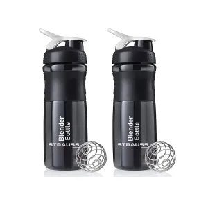 Strauss Blender Protein Shaker Bottle | Gym Shaker | Sipper Bottle | Gym Bottle