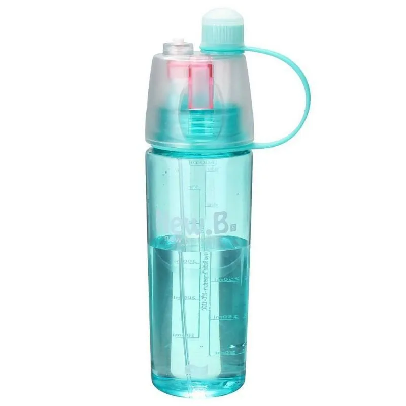 Stylish Water cum Mist Spray Bottle, 2 in 1 Drink & Spray Water Gym, Sports Bottle BPA Free, 600ml