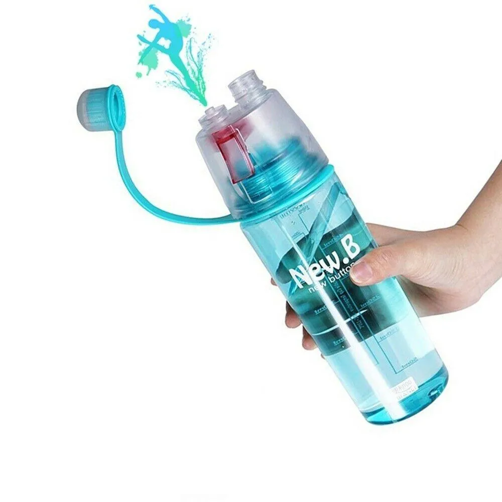 Stylish Water cum Mist Spray Bottle, 2 in 1 Drink & Spray Water Gym, Sports Bottle BPA Free, 600ml