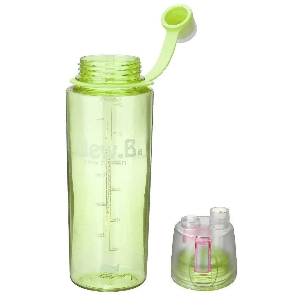 Stylish Water cum Mist Spray Bottle, 2 in 1 Drink & Spray Water Gym, Sports Bottle BPA Free, 600ml