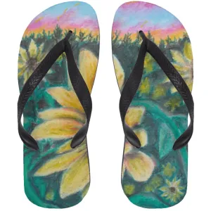 Sunflower Dreams ~  Flip Flops