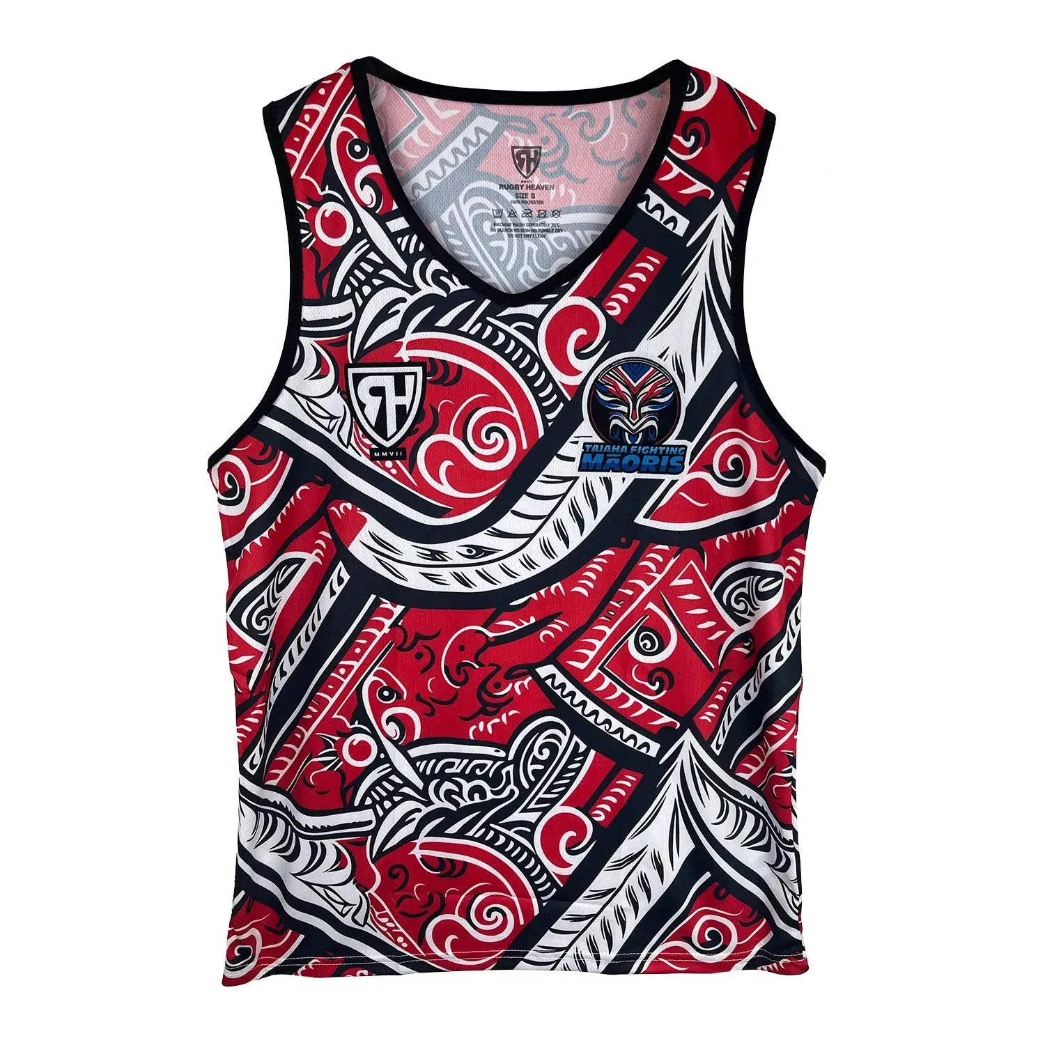 Taiaha Fighting Maoris Mens Rugby Vest