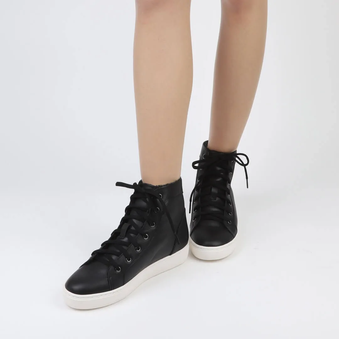 TAIS - fur lined hi-top sneakers