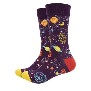 The Cosmos Printed Crew Length Socks