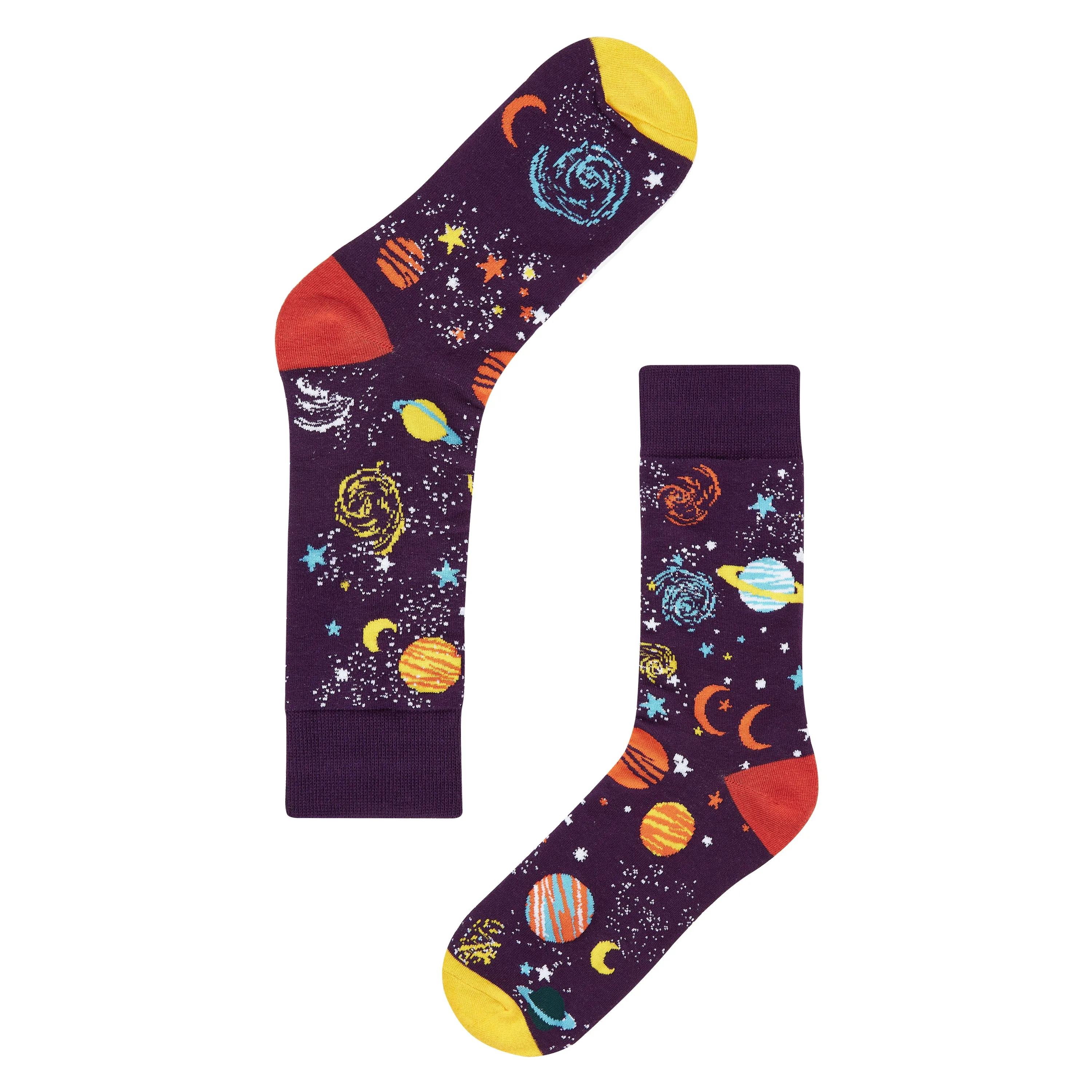 The Cosmos Printed Crew Length Socks