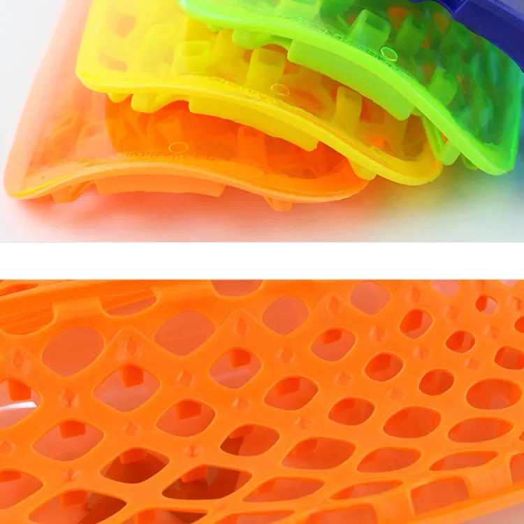 TPR Honeycomb Transparent Leg Protection Plug Board Football Protection Gear(Orange S)